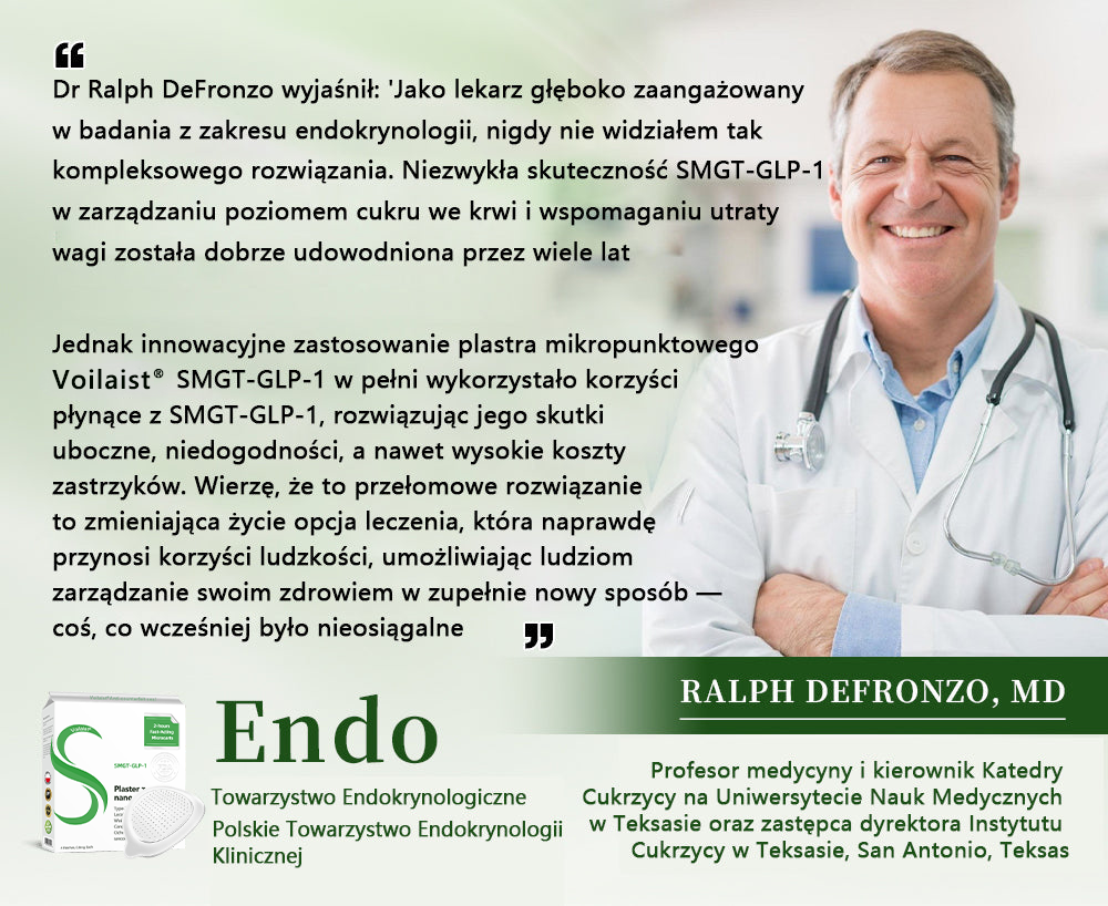 Voilaist® SMGT-GLP-1 Nano Microneedle Patch🍃Bezbolesny, długotrwały, zwalczający cukrzycę, otyłość i choroby układu krążenia