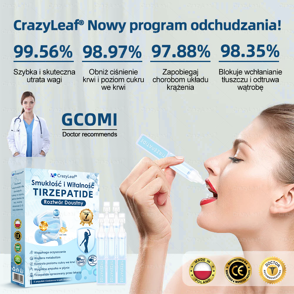 🔥CrazyLeaf® GLP-1 6 az 1-ben Fit & Vital Szájon át szedhető oldat – Napi egyszer, 7 nap alatt látható változás / Elhízás, szív- és érrendszeri egészség, cukorbetegség, alvási apnoe, bélrendszer egészsége, ízületi problémák és még sok más esetén