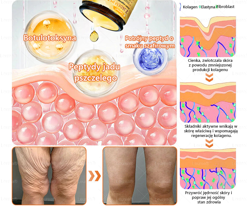 ✨✨Leurea® Krem Regenerujący z Jadem Pszczelim🔥 Naturalna regeneracja skóry, wygładzenie zmarszczek i promienna cera-50 ml