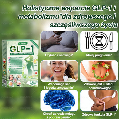 👨‍⚕‍DOOEKA® GLP-1 8 w 1 Fit & Vital roztwór doustny – Raz dziennie, widoczne zmiany w ciągu 7 dni / W przypadku otyłości, zdrowia serca i układu krążenia, cukrzycy, bezdechu sennego, zdrowia jelit, problemów ze stawami i wielu innych