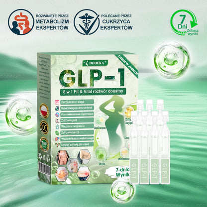 👨‍⚕‍DOOEKA® GLP-1 8 w 1 Fit & Vital roztwór doustny – Raz dziennie, widoczne zmiany w ciągu 7 dni / W przypadku otyłości, zdrowia serca i układu krążenia, cukrzycy, bezdechu sennego, zdrowia jelit, problemów ze stawami i wielu innych