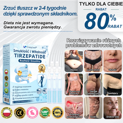 🔥CrazyLeaf® GLP-1 6 az 1-ben Fit & Vital Szájon át szedhető oldat – Napi egyszer, 7 nap alatt látható változás / Elhízás, szív- és érrendszeri egészség, cukorbetegség, alvási apnoe, bélrendszer egészsége, ízületi problémák és még sok más esetén