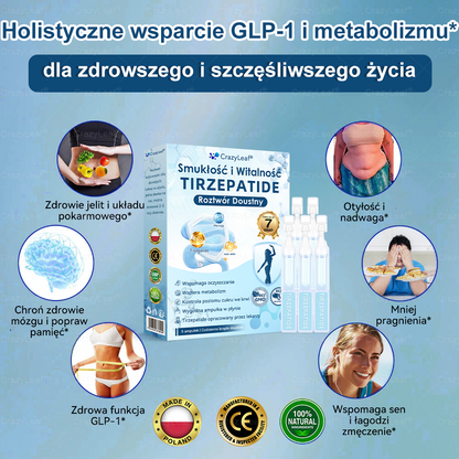 🔥CrazyLeaf® GLP-1 6 az 1-ben Fit & Vital Szájon át szedhető oldat – Napi egyszer, 7 nap alatt látható változás / Elhízás, szív- és érrendszeri egészség, cukorbetegség, alvási apnoe, bélrendszer egészsége, ízületi problémák és még sok más esetén